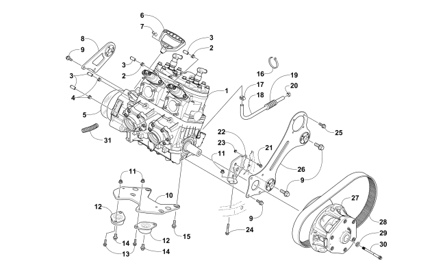 Parts Diagram for Arctic Cat 2016 ZR 6000 R SX SNOWMOBILE ENGINE AND RELATED PARTS