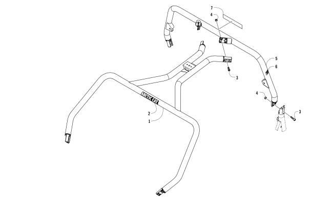 Parts Diagram for Arctic Cat 2016 WILDCAT TRAIL ATV ROPS ASSEMBLY
