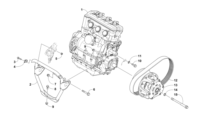 Parts Diagram for Arctic Cat 2016 XF 7000 CROSSTOUR SNOWMOBILE ENGINE AND RELATED PARTS