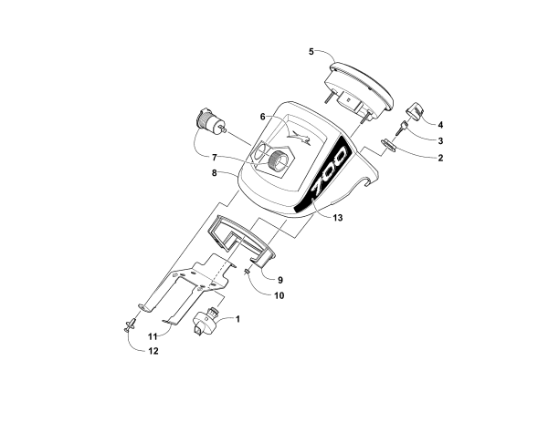 Parts Diagram for Arctic Cat 2016 TRV 700 EPS SE / ATV INSTRUMENT POD ASSEMBLY