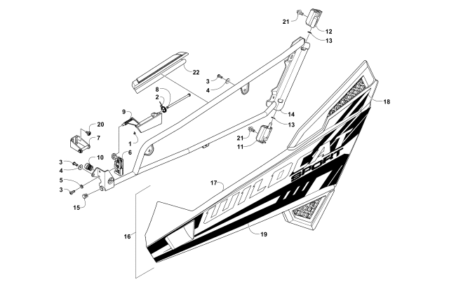 Parts Diagram for Arctic Cat 2016 WILDCAT SPORT XT EPS ATV DOOR ASSEMBLY