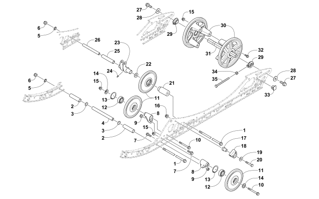 Parts Diagram for Arctic Cat 2016 ZR 6000 SNO PRO ES 137 SNOWMOBILE IDLER WHEEL ASSEMBLY