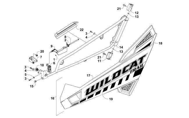 Parts Diagram for Arctic Cat 2016 WILDCAT TRAIL ATV DOOR ASSEMBLY