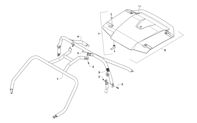 Parts Diagram for Arctic Cat 2016 WILDCAT X SE EPS TAN ATV ROPS ASSEMBLY