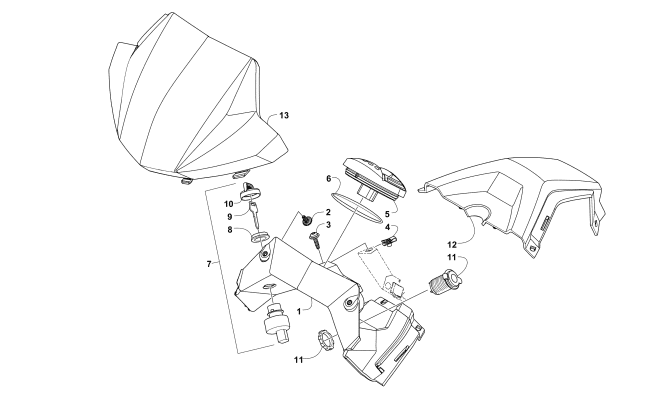 Parts Diagram for Arctic Cat 2016 ALTERRA 700 XT EPS ATV CONSOLE AND INSTRUMENT ASSEMBLY