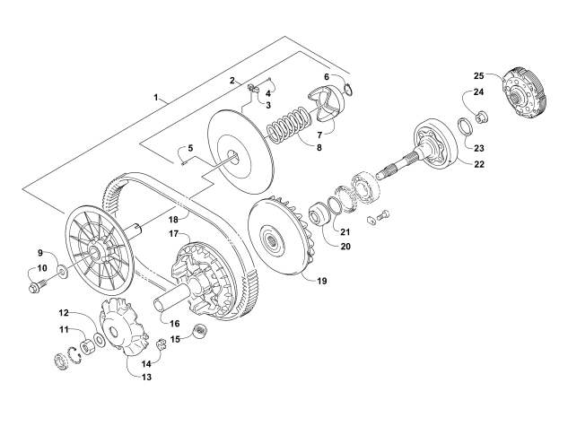 Parts Diagram for Arctic Cat 2016 ALTERRA 550 ATV TRANSMISSION ASSEMBLY