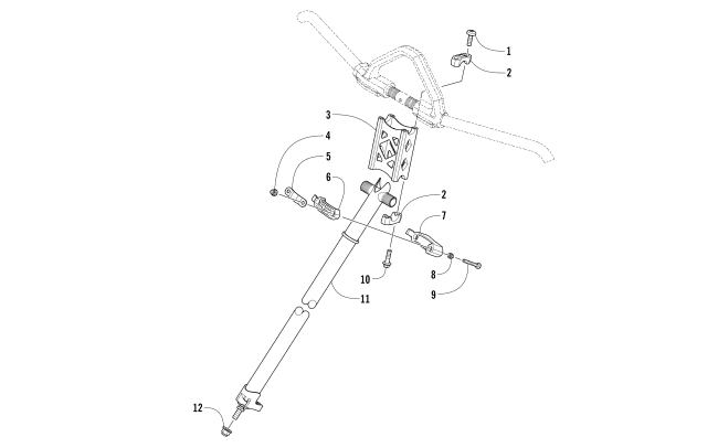 Parts Diagram for Arctic Cat 2017 BEARCAT 3000 LT EARLY BUILD SNOWMOBILE STEERING POST ASSEMBLY