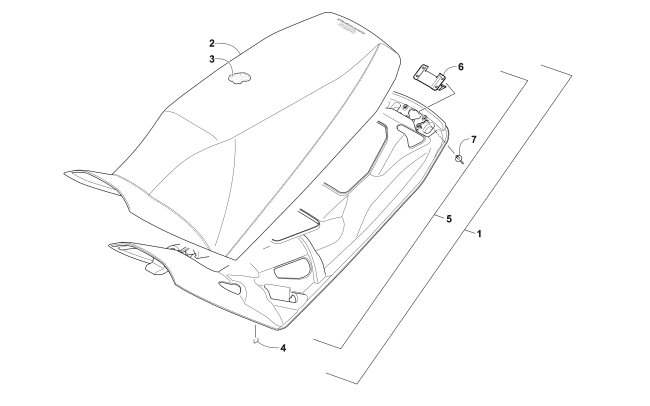 Parts Diagram for Arctic Cat 2017 BEARCAT 3000 LT EARLY BUILD SNOWMOBILE SEAT ASSEMBLY