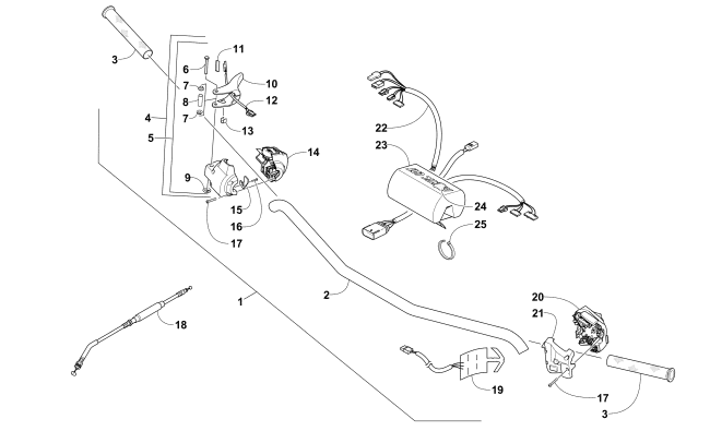 Parts Diagram for Arctic Cat 2016 ZR 6000 R XC SNOWMOBILE HANDLEBAR AND CONTROLS