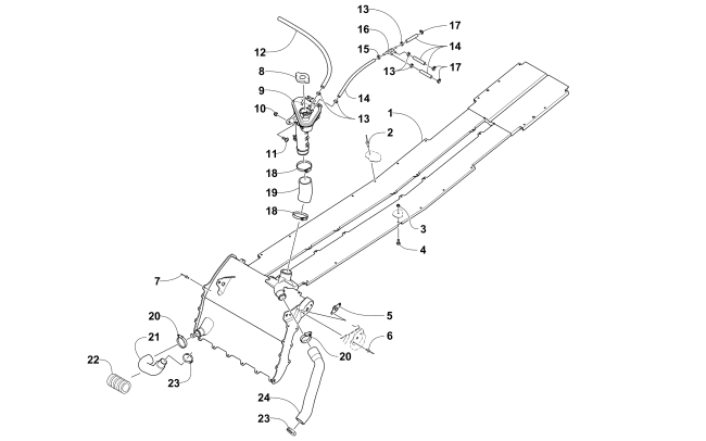 Parts Diagram for Arctic Cat 2016 ZR 6000 R XC SNOWMOBILE COOLING ASSEMBLY