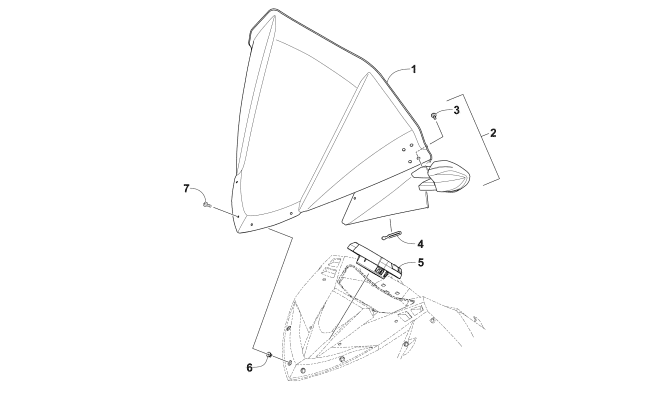 Parts Diagram for Arctic Cat 2017 PANTERA 7000 XT LTD EARLY BUILD SNOWMOBILE WINDSHIELD AND INSTRUMENTS ASSEMBLIES