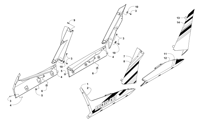 Parts Diagram for Arctic Cat 2016 WILDCAT 4X ATV SIDE PANEL ASSEMBLY