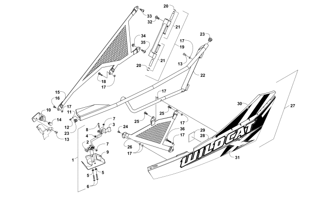 Parts Diagram for Arctic Cat 2016 WILDCAT 4X ATV FRONT DOOR ASSEMBLY