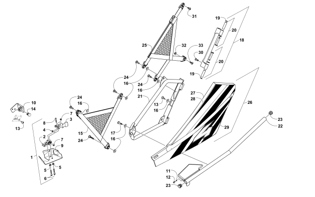 Parts Diagram for Arctic Cat 2016 WILDCAT 4X ATV REAR DOOR ASSEMBLY