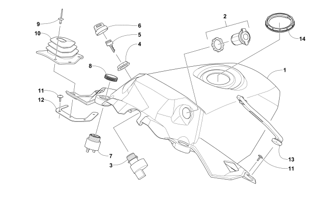 Parts Diagram for Arctic Cat 2017 BEARCAT 7000 XT EARLY BUILD SNOWMOBILE CONSOLE ASSEMBLY