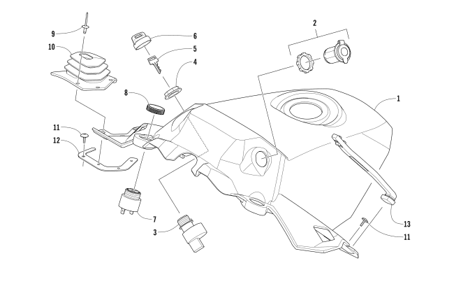 Parts Diagram for Arctic Cat 2017 BEARCAT 7000 XT EARLY BUILD SNOWMOBILE CONSOLE ASSEMBLY