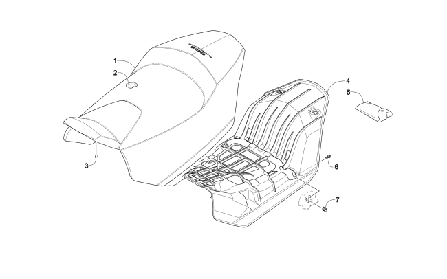 Parts Diagram for Arctic Cat 2017 LYNX 2000 SNOWMOBILE SEAT ASSEMBLY