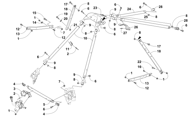 Parts Diagram for Arctic Cat 2016 XF 8000 HIGH COUNTRY 141 SNO PRO SNOWMOBILE STEERING SUPPORT ASSEMBLY