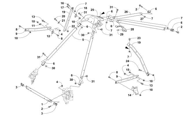 Parts Diagram for Arctic Cat 2016 ZR 5000 LXR SNOWMOBILE STEERING SUPPORT ASSEMBLY