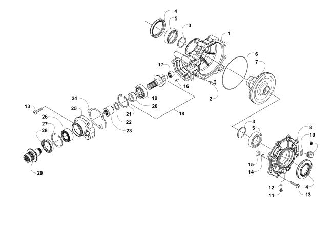Parts Diagram for Arctic Cat 2017 PROWLER 700 XT ATV REAR DRIVE GEARCASE ASSEMBLY