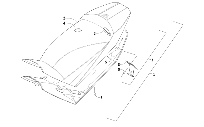 Parts Diagram for Arctic Cat 2017 ZR 6000 EL TIGRE ES 137 SNOWMOBILE SEAT ASSEMBLY