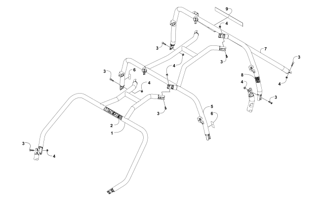 Parts Diagram for Arctic Cat 2016 WILDCAT 4X ATV ROPS ASSEMBLY
