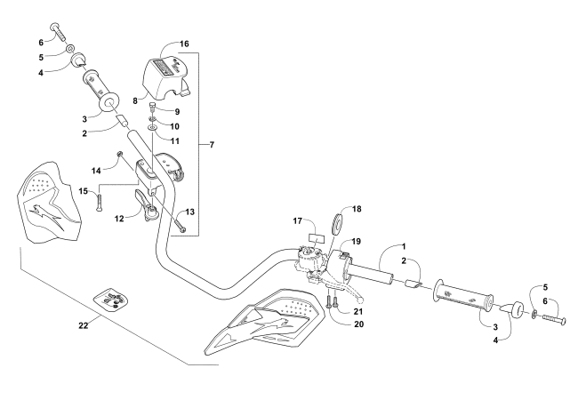 Parts Diagram for Arctic Cat 2017 TBX 700 EPS ATV HANDLEBAR ASSEMBLY