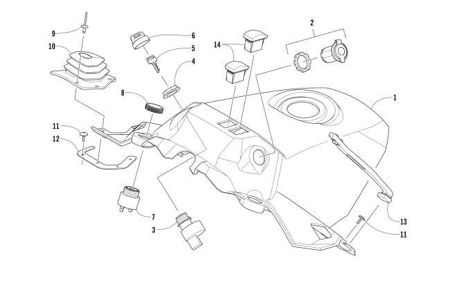 Parts Diagram for Arctic Cat 2017 BEARCAT 7000 XT GROOMER SPECIAL SNOWMOBILE CONSOLE ASSEMBLY