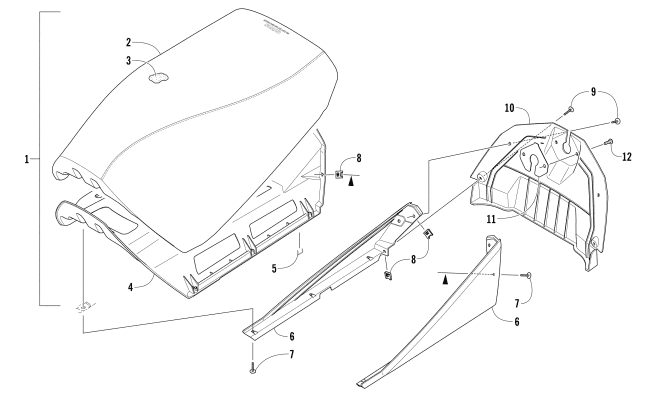 Parts Diagram for Arctic Cat 2016 BEARCAT 7000 XT GROOMER SPECIAL SNOWMOBILE SEAT ASSEMBLY