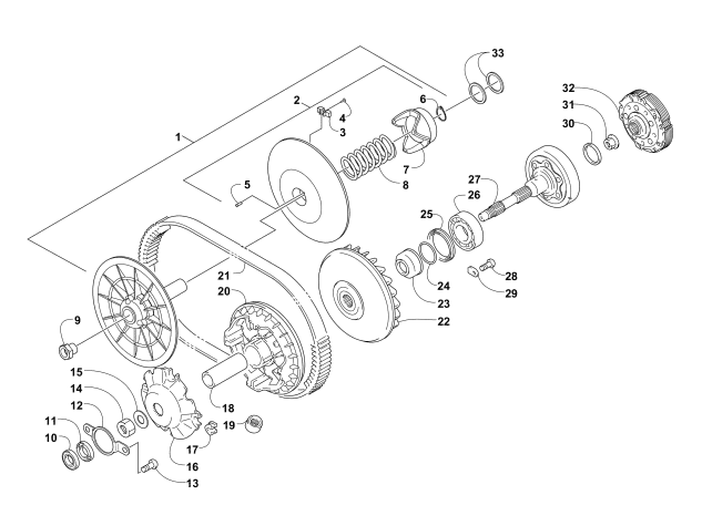 Parts Diagram for Arctic Cat 2017 1000 MUD PRO LTD EPS ATV TRANSMISSION ASSEMBLY