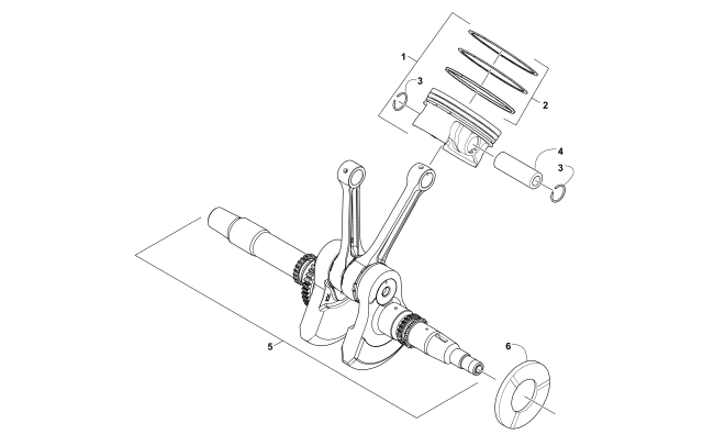 Parts Diagram for Arctic Cat 2014 WILDCAT 4 LTD ATV CRANKSHAFT AND PISTON ASSEMBLY