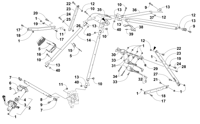 Parts Diagram for Arctic Cat 2016 ZR 6000 SNO PRO ES 137 SNOWMOBILE STEERING SUPPORT ASSEMBLY