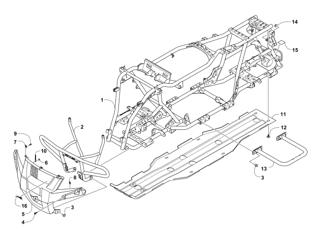 Parts Diagram for Arctic Cat 2016 ALTERRA 400 ATV FRAME AND RELATED PARTS