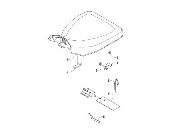 Parts Diagram for Arctic Cat 2016 ALTERRA 400 ATV SEAT ASSEMBLY