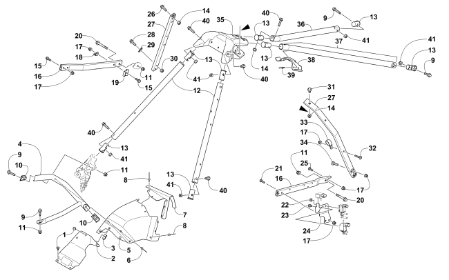 Parts Diagram for Arctic Cat 2016 ZR 9000 SNO PRO 129 SNOWMOBILE STEERING SUPPORT ASSEMBLY