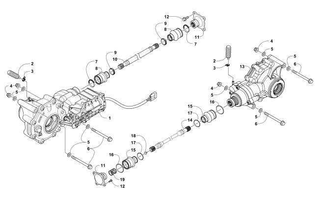 Parts Diagram for Arctic Cat 2016 HDX 700 XT SE / ATV DRIVE TRAIN ASSEMBLY