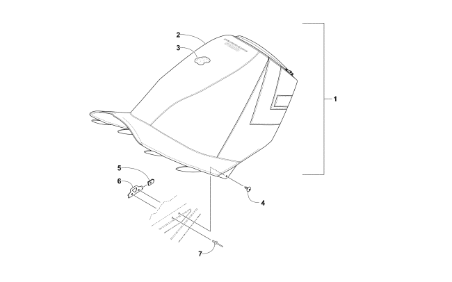 Parts Diagram for Arctic Cat 2016 M 8000 HCR 153 SNOWMOBILE SEAT ASSEMBLY