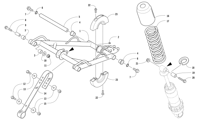 Parts Diagram for Arctic Cat 2017 M 6000 SNO PRO 153 SNOWMOBILE REAR SUSPENSION FRONT ARM ASSEMBLY