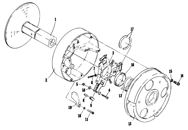 Parts Diagram for Arctic Cat 1977 JAG SNOWMOBILE DRIVE CLUTCH