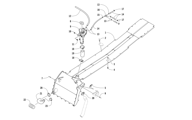 Parts Diagram for Arctic Cat 2017 ZR 6000 RR ES 129 SNOWMOBILE COOLING ASSEMBLY