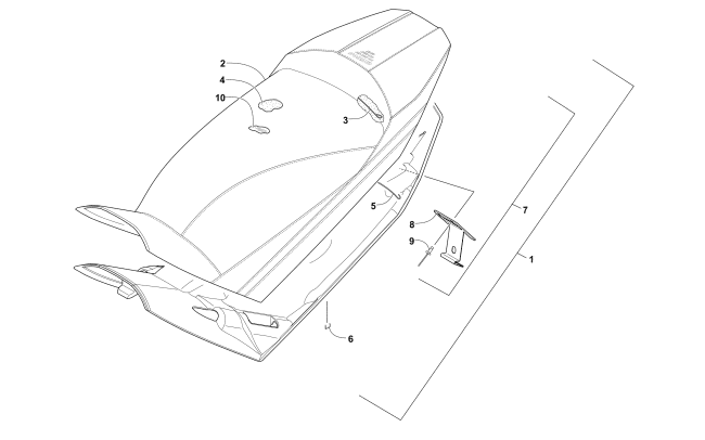 Parts Diagram for Arctic Cat 2016 ZR 9000 LTD 137 SNOWMOBILE SEAT ASSEMBLY