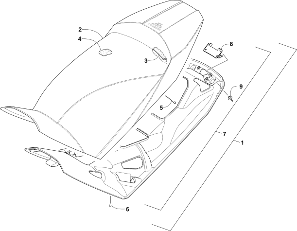 Parts Diagram for Arctic Cat 2016 ZR 7000 SNO PRO 137 SNOWMOBILE SEAT ASSEMBLY