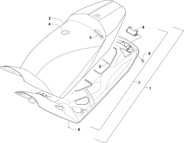 Parts Diagram for Arctic Cat 2016 ZR 7000 SNO PRO 129 SNOWMOBILE SEAT ASSEMBLY
