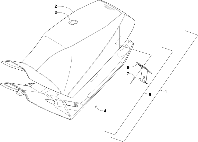 Parts Diagram for Arctic Cat 2016 M 9000 SNO PRO 162 SNOWMOBILE SEAT ASSEMBLY