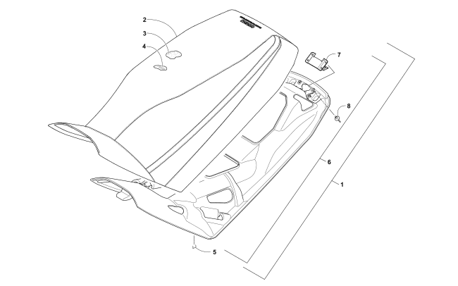 Parts Diagram for Arctic Cat 2016 M 7000 LTD 162 SNOWMOBILE SEAT ASSEMBLY