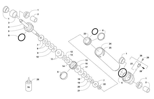 Parts Diagram for Arctic Cat 2016 PANTERA 7000 XT LTD SNOWMOBILE REAR SUSPENSION REAR ARM SHOCK ABSORBER