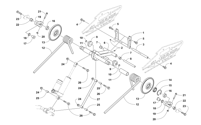 Parts Diagram for Arctic Cat 2017 ZR 9000 RR 129 SNOWMOBILE REAR SUSPENSION REAR ARM ASSEMBLY