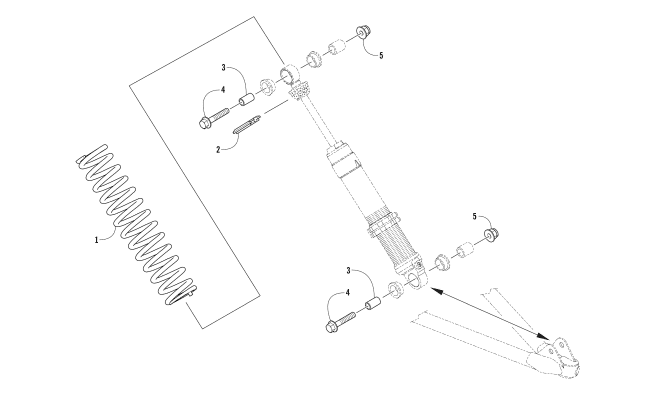Parts Diagram for Arctic Cat 2017 ZR 4000 LXR 129 SNOWMOBILE FRONT SHOCK ABSORBER ASSEMBLY