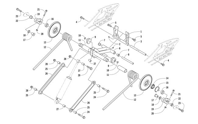 Parts Diagram for Arctic Cat 2017 XF 8000 CROSSTREK ES 137 SNOWMOBILE REAR SUSPENSION REAR ARM ASSEMBLY