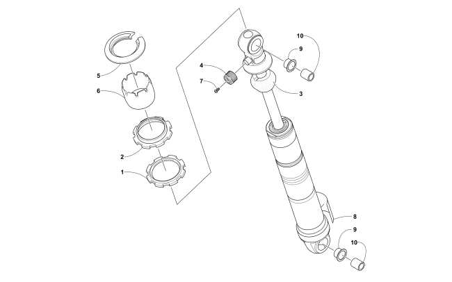 Parts Diagram for Arctic Cat 2017 ZR 7000 SNO PRO 137 SNOWMOBILE FRONT SUSPENSION SHOCK ABSORBER